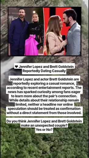 ❤️ Jennifer Lopez and Brett Goldstein Reportedly Dating Casually