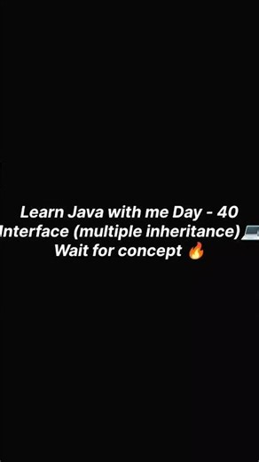 Learn Java with me Day - 40 🔥 Interface #coding #viral