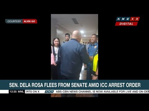 JUST IN: Dela Rosa leaves Senate after Wednesday shooting incident, amid ICC arrest order | ANC