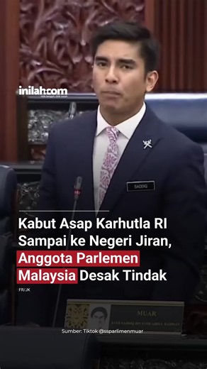 Kabut asap karhutla Indonesia yang mencapai Malaysia mendapat sorotan anggota parlemen Malaysia, Syed Saddiq Syed Abdul Rahman. Syed Saddiq juga mengusulkan tindakan terhadap perusahaan yang terbukti melakukan pembakaran lahan, termasuk perusahaan asal Malaysia. - Selengkapnya kunjungi website dengan klik link di bio atau download aplikasi di AppStore dan Google Play Store. #InilahNews #Karhutla #Malaysia #Inilahcom