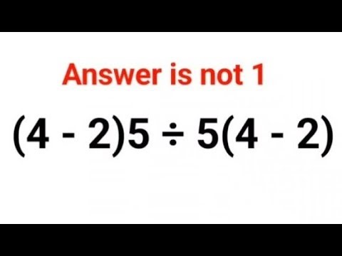 (4 - 2)5 ÷ 5(4 - 2) The answer is not 1. Many got it wrong! Ukraine Math Test #math #ukraine