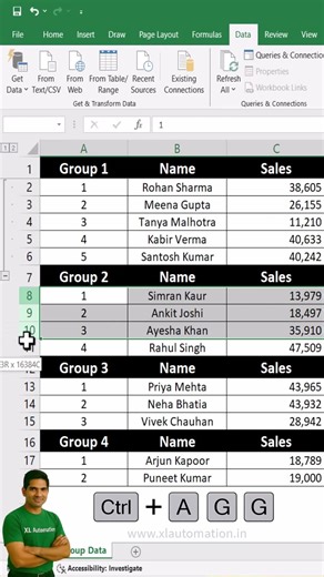 How to Group Data in Excel – Expand & Collapse Rows #excel #exceltips #excelforbeginners
