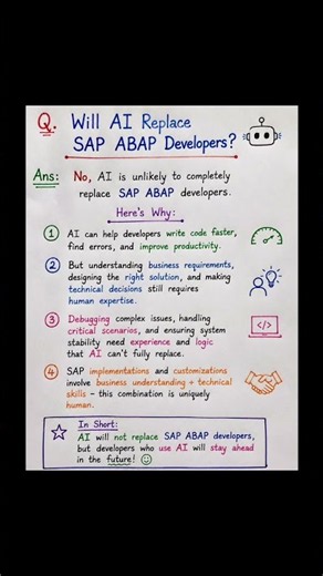SAP ABAP Developers ला Replace करणार का? 🤖 Reality Every Fresher Should Know! #sapabap #youtubeshort
