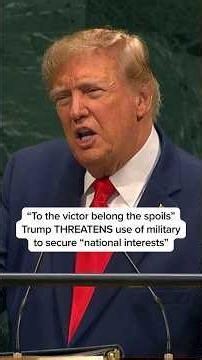 'To the victor belong the spoils': Trump THREATENS use of military to secure "national interests"