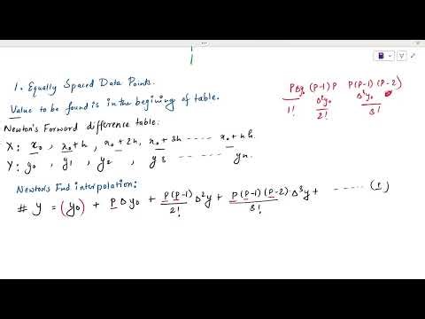 Numerical Differentiation: Newtons Forward and Backward Difference Method. Concept, Derivation Num.
