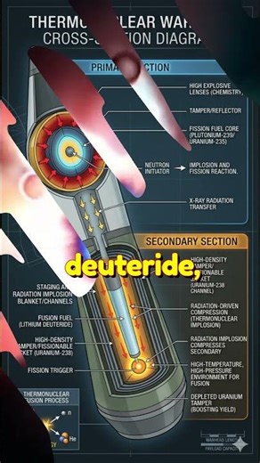 How a Hydrogen Bomb Actually Works ☢️ #Science#HydrogenBomb #Physics#MilitaryTechnology #Shorts