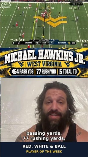 Michael Hawkins Jr. Goes OFF! 5 TDs vs Cincinnati 🔥 | WVU Highlights #collegefootball