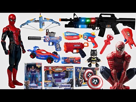 Marvel Spider-Man series unbox,popular Spider-Man action dolls,Spider-Man popular electric toy gun