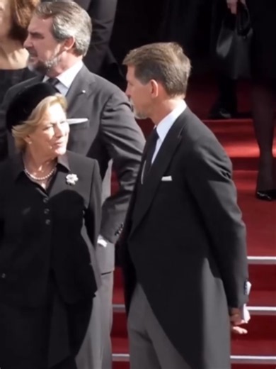Following the state funeral service for King Harald V of Norway at Oslo Cathedral, the international royal guests departed the cathedral, led by Queen Anne-Marie of Greece—accompanied by members of the Greek Royal Family, including Crown Prince Pavlos, Prince Nikolaos, Princess Alexia, and her husband Carlos Morales Quintana—alongside her sister-in-law, Queen Sofía of Spain.