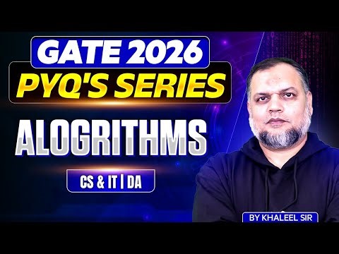 GATE 2026 | Algorithms | PYQ's series | CS & IT | DA | GATE PYQ