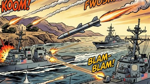 IRAN THREATENS TO SINK AMERICAN SHIPS IN STRAIT OF HORMUZ