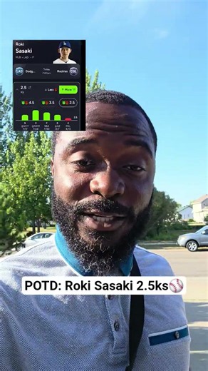 🚨 POTD ALERT 🚨ROKI SASAKI MORE THAN 2.5 Ks 🔥⚾️WE ONLY NEED 3 STRIKEOUTS… THAT’S IT! 😳🎯Are we CASHING
