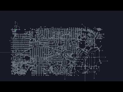 A* search algorithm on the roads