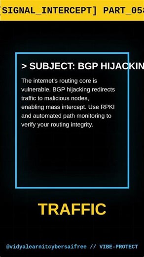 [SIGNAL_INTERCEPT] Part 58: BGP Hijacking // VIDYA_2027