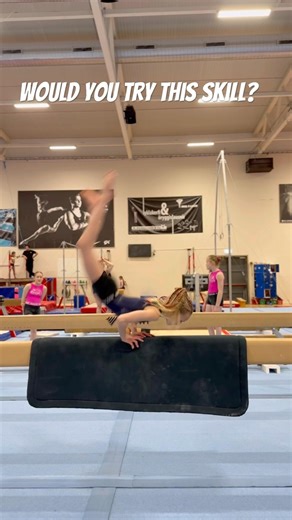 LITTLE GYMNAST SHOCKING BEAM SKILL!