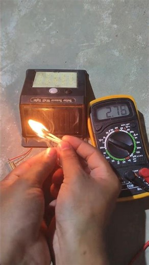 Mini solar output voltage testing experiment indoor and outdoor #experiment #project #diy #solar