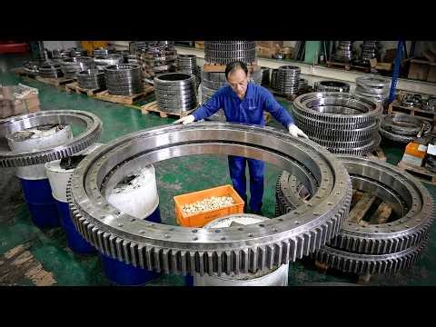 How Massive Wind Turbine Bearings Are Made. Incredible Forged Gear Factory