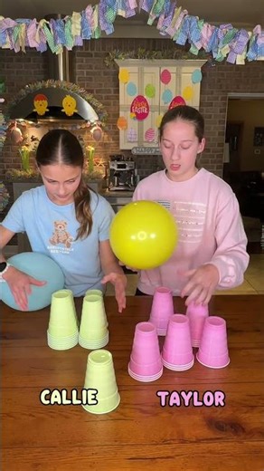 Cup Stacking Balloon Grab Challenge! 🤣🐣
