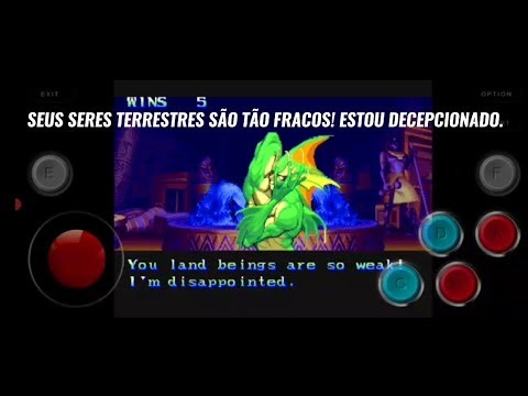 Darkstalkers Rikuo vs Anakaris fala de vitória do Rikuo em português parte 2