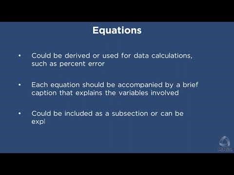 Mines Writing Center: Writing a Methods Section to a Laboratory Report