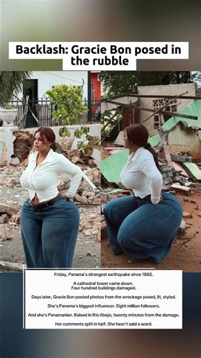 Gracie Bon Posed in the Wreckage