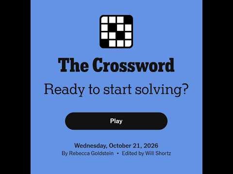 The New York Times Crossword 21/10/2026