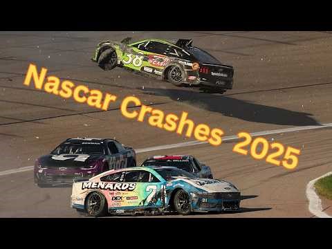 NASCAR Crash Compilation 2025