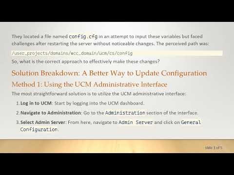 Finding the Exact Path of the config File in UCM