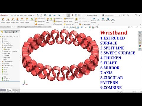 Wristband Modeling With SolidWorks Surface