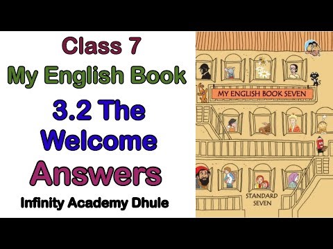 3.2 The Welcome Answers 7th English Answers इयत्ता सातवी standard 7 class 7 My English book #english