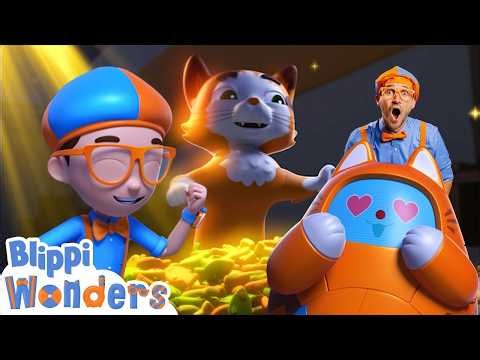 Blippi Meets a Cat! | Blippi Wonders Educational Cartoons for Kids