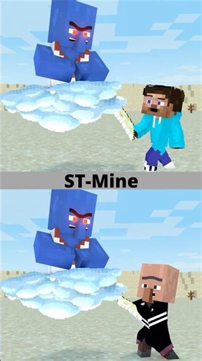 Baby Steve 😇VS😈 Bad Villager. Desert story 🧞‍♂️🐪. #shorts @ST-Mine