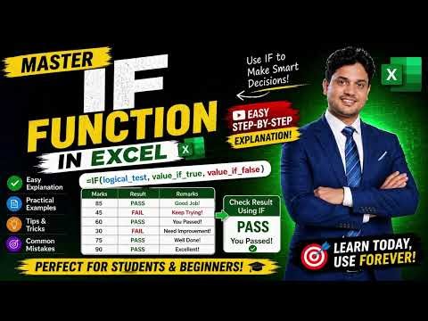 Conditional IF function in excel !!! Excel if function tricks excel most useful formula in excel !!!