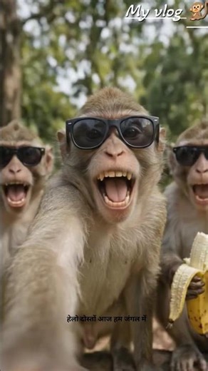 🐒 “Bandar Gang ka Vlog – Jungle Mein Hungama 🐒