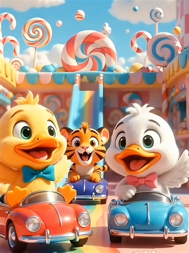 Cute ducks or tiger cartoon fun video #kids #kidssong #kidscartoon #cartoonvideo #foryou