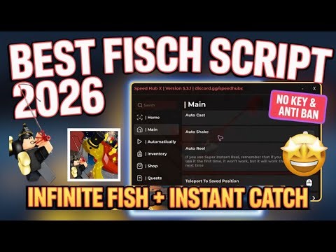 🔥 NEW FISCH Script 2026 (NO KEY) - INFINITE FISH, INSTANT CATCH, UNDETECTED & MORE!