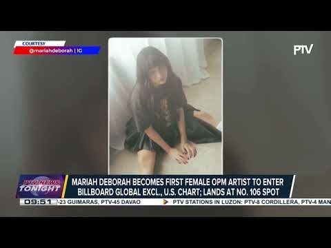 Mariah Deborah becomes first female OPM artist to enter Billboard Global Excl. U.S. Chart; lands...