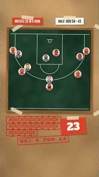 The Rockets Missed 27 Threes in a Row in Game 7