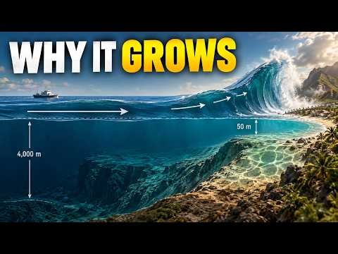 How Tsunamis Cross Entire Oceans Without Looking Huge