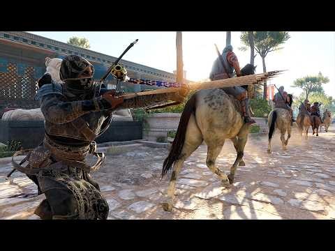 Assassin's Creed Origins Master Bayek Black Hood Armor Action & Exploration Gameplay