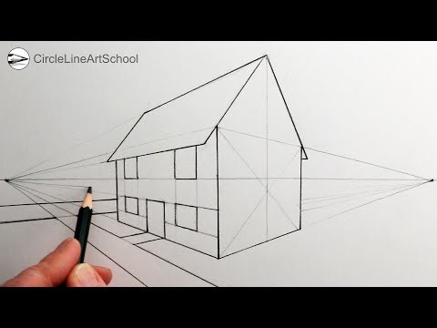 Drawing a House with Two-Point Perspective for Beginners Narrated Step-by-Step