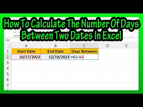 How To (Quickly) Calculate Or Find The Number Of Days Between Two Dates In Excel Explained