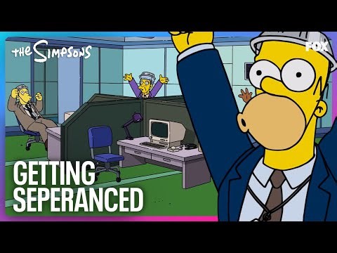 Homer Gets Separated so He Can Be Happier at Work | The Simpsons
