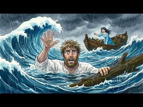 Fishing in the Storm Disaster | Trying to Survive on Island and Got a Great Catch | Anime Adventure