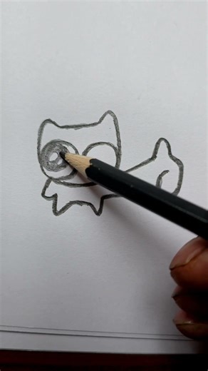 How to draw a cute cat easily ✨ ​#drawing #tutorial #howtodraw #cat #art #shorts