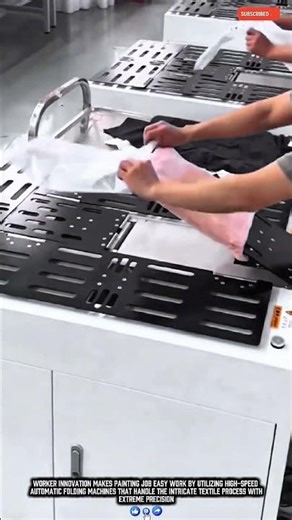 Worker Folding Machine Innovation Makes Painting Job Easy Work