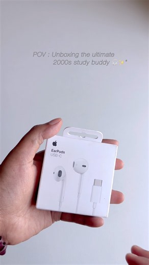 Apple EarPod USB-C unboxing ✨ / Studybuddy #shorts #appleearpods #wiredearphone #viral