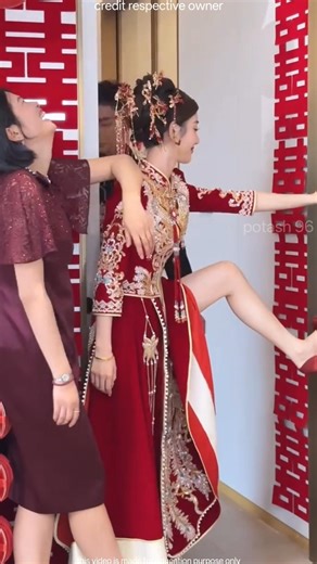 Playful Bride Blocks Groom 😄? #wedding #bride #funny #youtube #tiktok #youtube 🥵😱