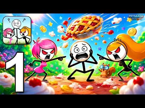 WHO IS LYING? - Gameplay Walkthrough Part 1 - Stickman Funny Puzzle Game (iOS, Android)