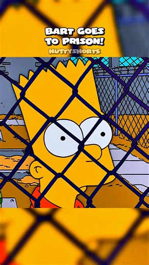 Bart Goes To Prison! 👨‍⚖️ #simpsons #shorts